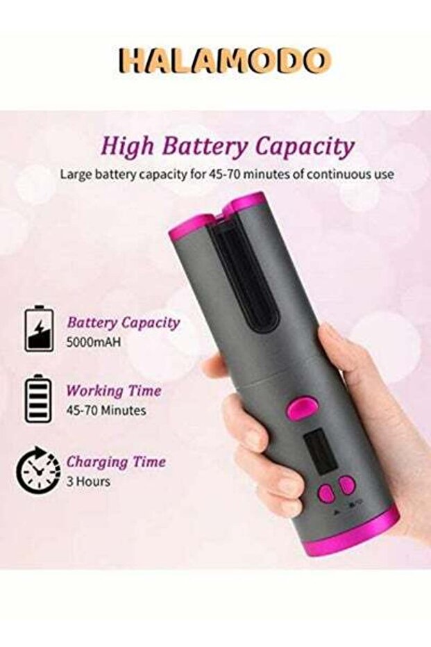 مكواة تجعيد الشعر اللاسلكية المحمولة - 5