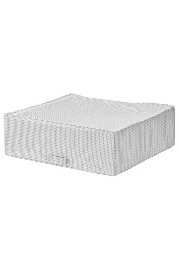 STUK Storage Case, White/Grey, 55x51x18 cm – Dustproof & Space-Saving | IKEA