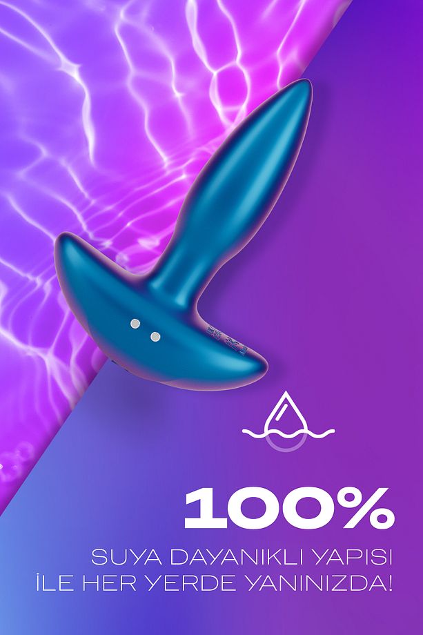 Titreşimli Anal Plug Tıkaç, Silikon, 7 Farklı Titreşim Mod, USB Şarj Edilebilir, Suya Dayanıklı, 8cm - 5