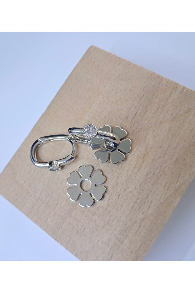 Yonca Çelik küpe - 4