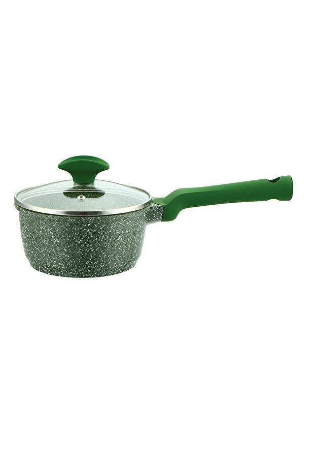 18 cm Sauce Pan w/lid Granite Non-Stick Cast Aluminium - Green