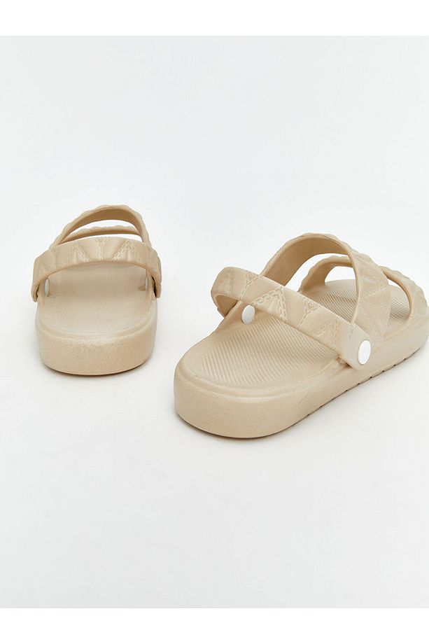 LCW STEPS Bej Çift Bantlı Kadın Sandalet - 5