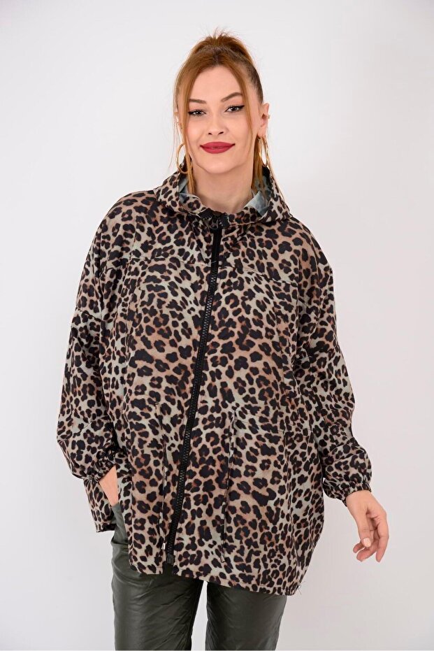 An10560 Leopard Pattern Raincoat - 1