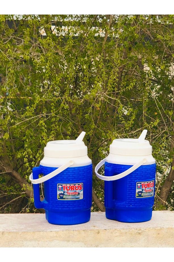 Toros piknik,kamp,sporcu,soğuk su termosu 2 litre pipetli askılı termos termus 1 adet - 6