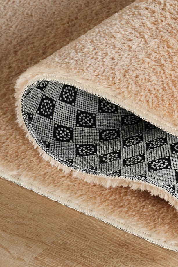 Sare By Cosy Daily Yuvarlak Bej Yumuşak Dokulu Salon Mutfak Halısı Yolluk - 3