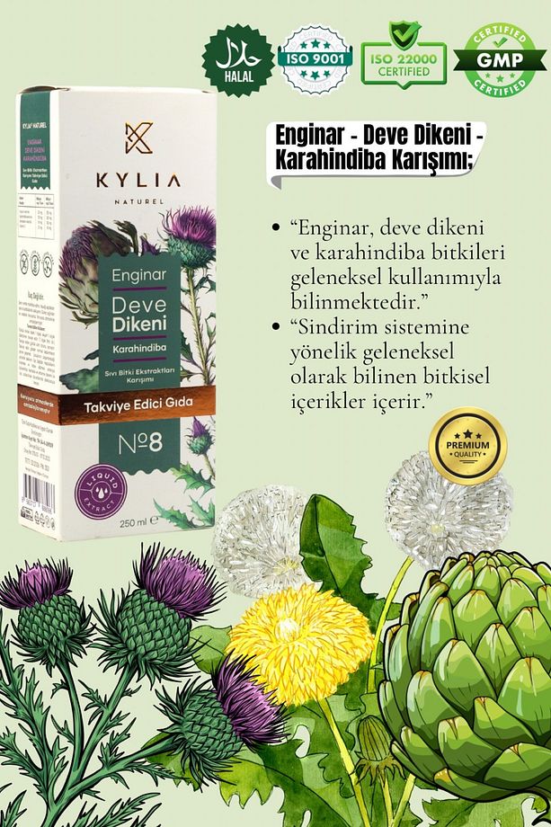 Enginar, Deve Dikeni Ve Karahindiba Ekstraktı 250 Ml. - 1