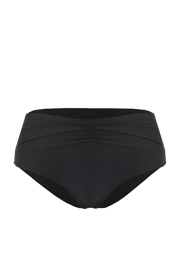 Siyah Drapeli Regular Bikini Altı TBESS25BA00039 - 5