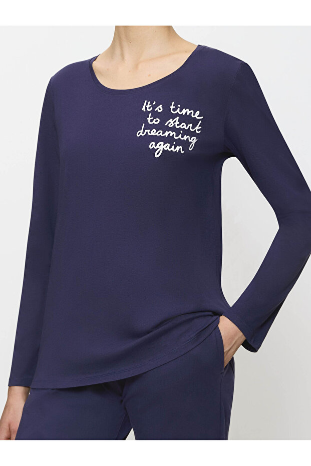 Pyjama Basic Schlafanzug Schlafmode Bequem - 3