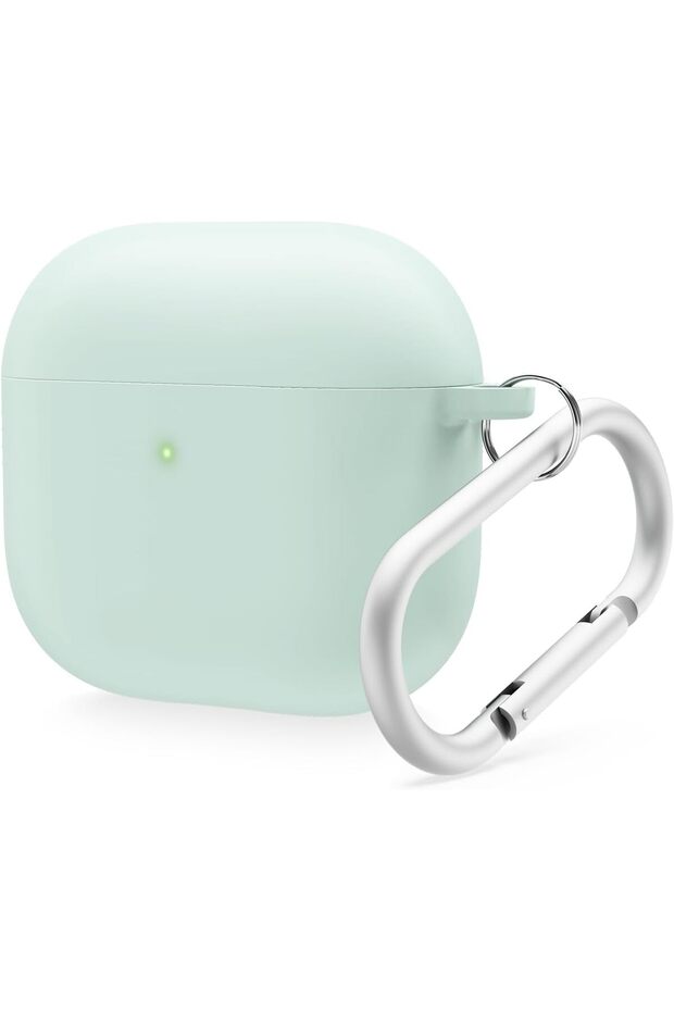 Liquid Hybrid Hang compatible with AirPods 4 case cover (2024) with Carabiner - Mint
