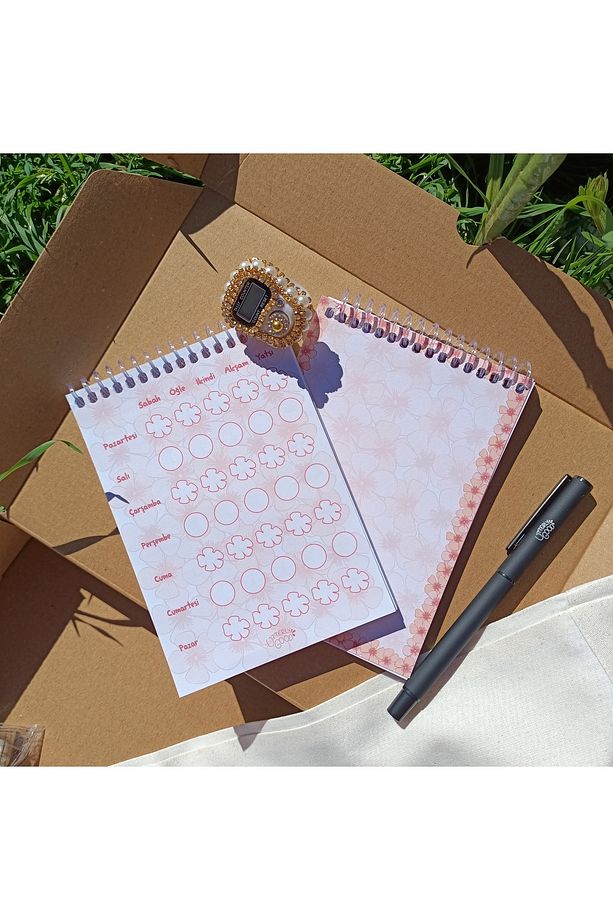 Manevi Koleksiyon Seti | Defter | Kalem | Zikirmatik | Tespih | Bez Çanta Hediyeli - 4