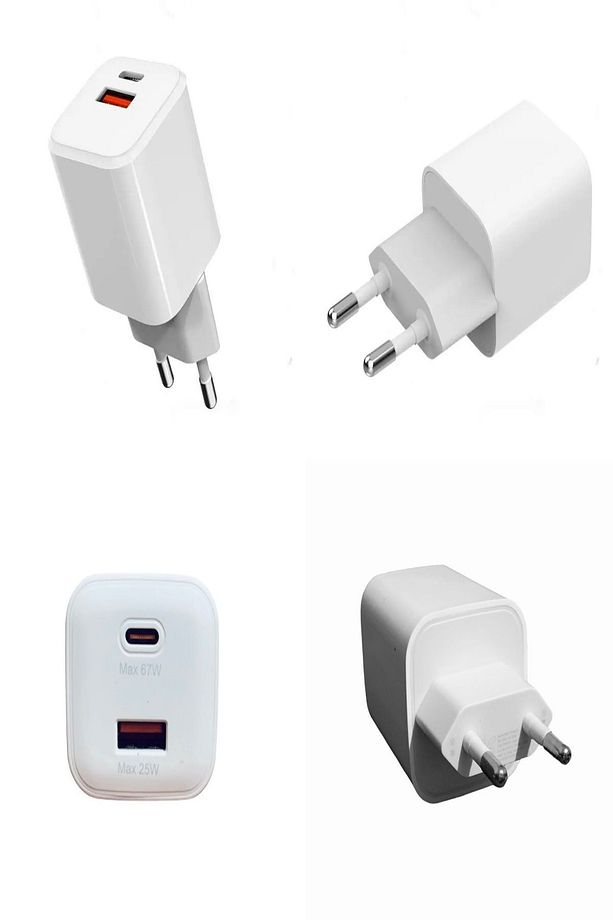 3.nesil 67W PD USB + USB C Çok Çıkışlı GaN Süper Hızlı Şarj Aleti Adaptörü - 6