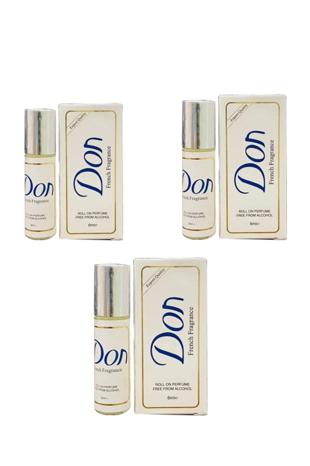 عطر دون رول برفيوم خالي من الكحول 6مل***3 قطع