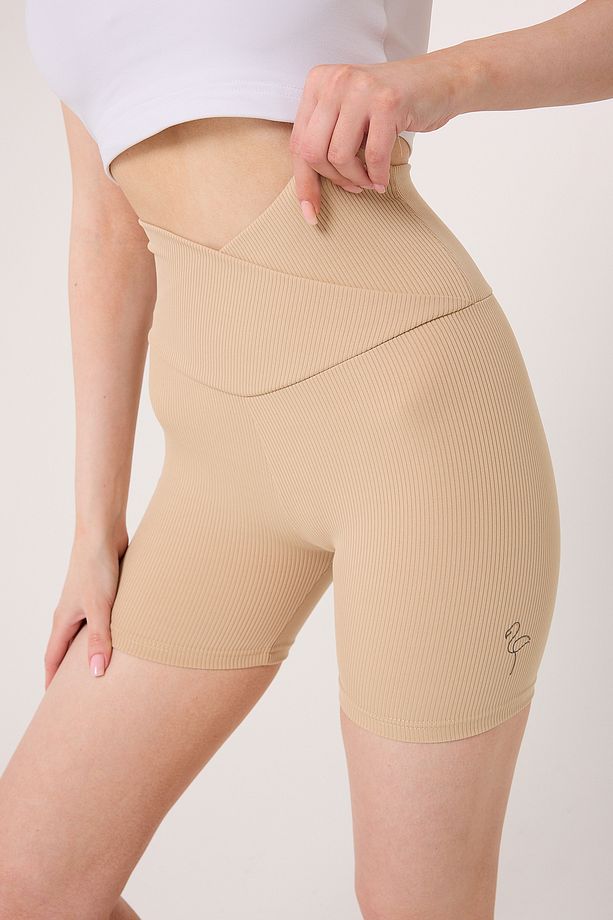MoveOn Series Kadın Yüksek Bel Fitilli Biker Spor Şort - 9