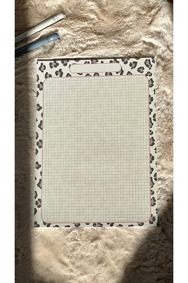 A4 Leopar Desenli Notepad - Not Defteri - Bloknot (KARELİ) - 50 Yaprak - 3