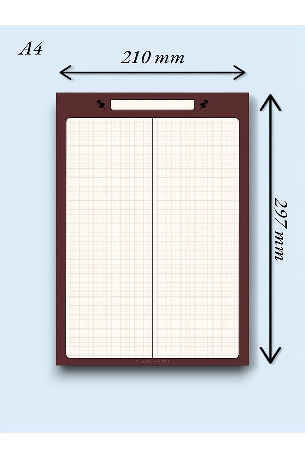 A4 Raptiye Desenli Notepad - Not Defteri - Bloknot (KARELİ) - 2