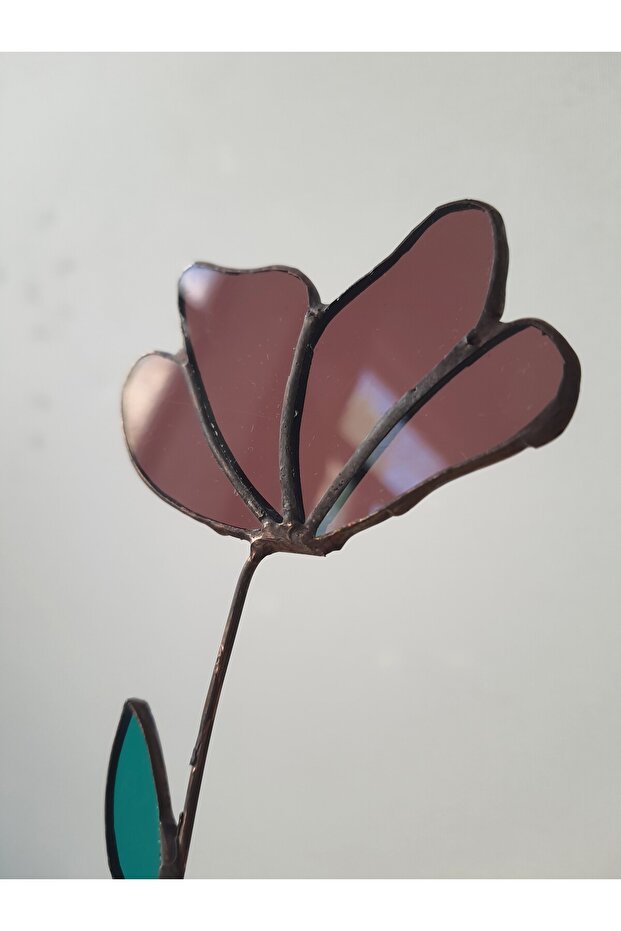 tekli modern vitray çiçek - 1