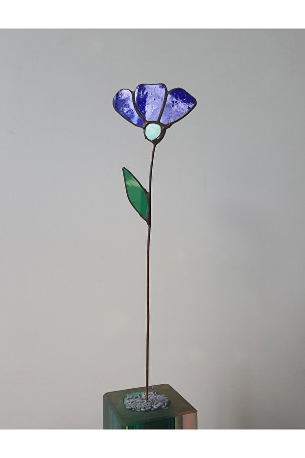 tekli modern vitray çiçek - 1