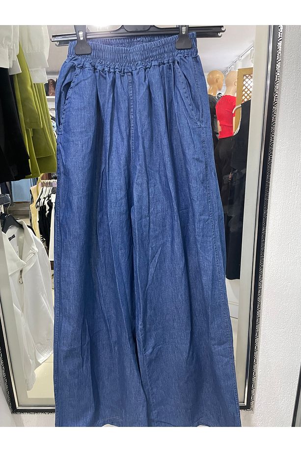 Kadın pop paça in e kot pantalon - 1