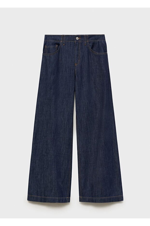 Wideleg orta bel jean - 3