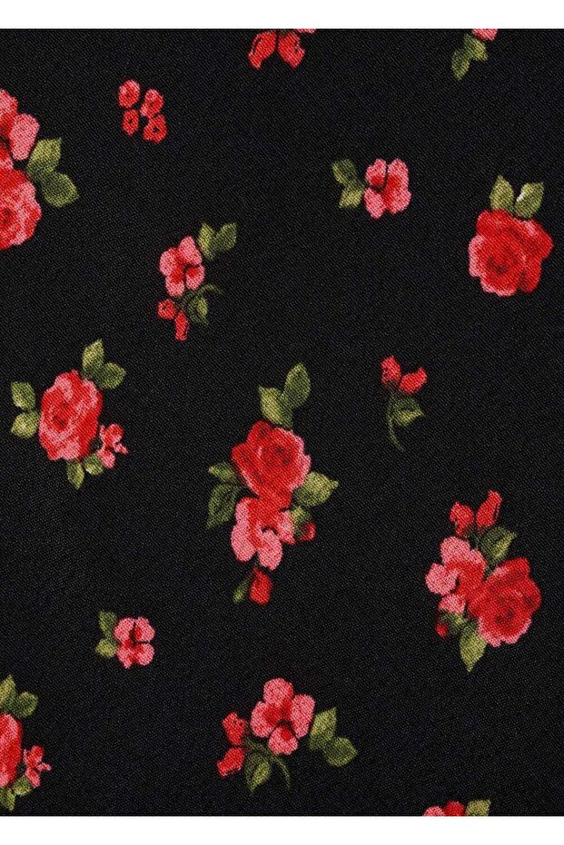 Uzun çiçekli evaze etek - 7