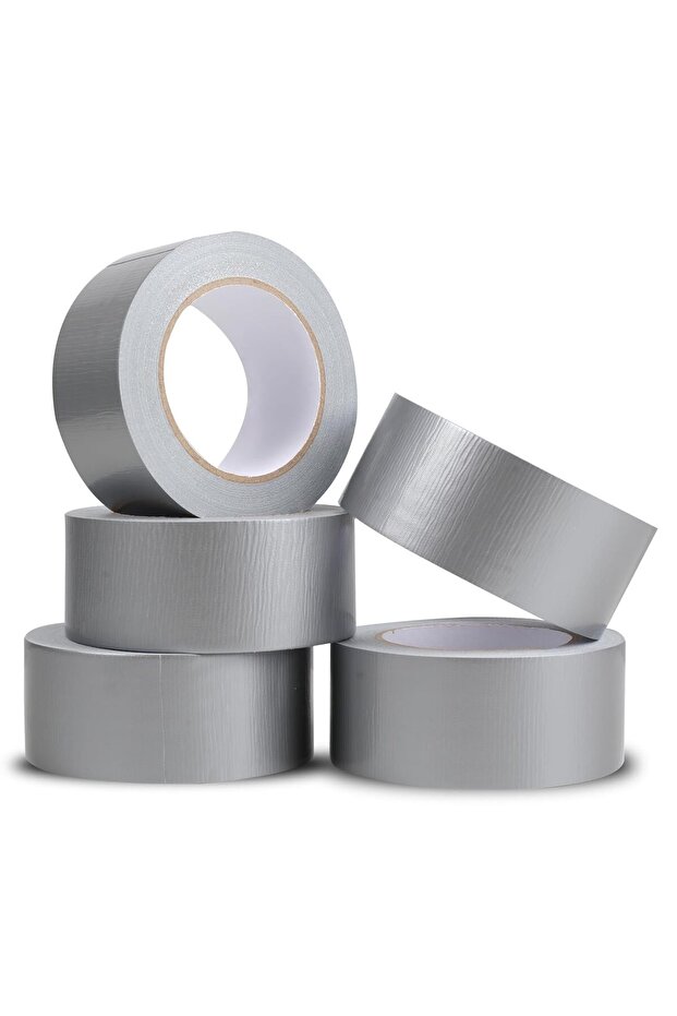 5 Pack 30 Yards x 2 Inch Waterproof Silver Duct Tape, Strong for Patching, Sealing and Securing Cables