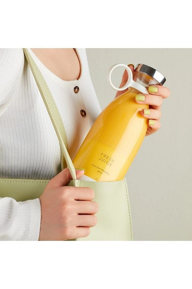 Taşınabilir Mini Şarjlı Blender Kablosuz Şarjlı Mikser Smoothie - Milkshake Shaker 380ml - 1