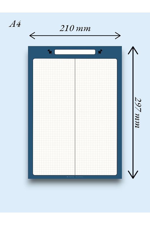 A4 Raptiye Desenli Notepad - Not Defteri - Bloknot (KARELİ) - 2