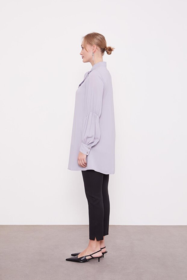 Siyah Dar Paça Pantolon - 5