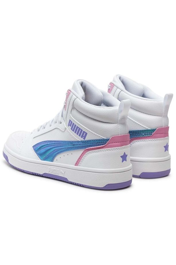 Rebound V6 Mid Bouncy Sky Jr 398725-01 Boğazlı Unisex Spor Ayakkabı BEYAZ - 3