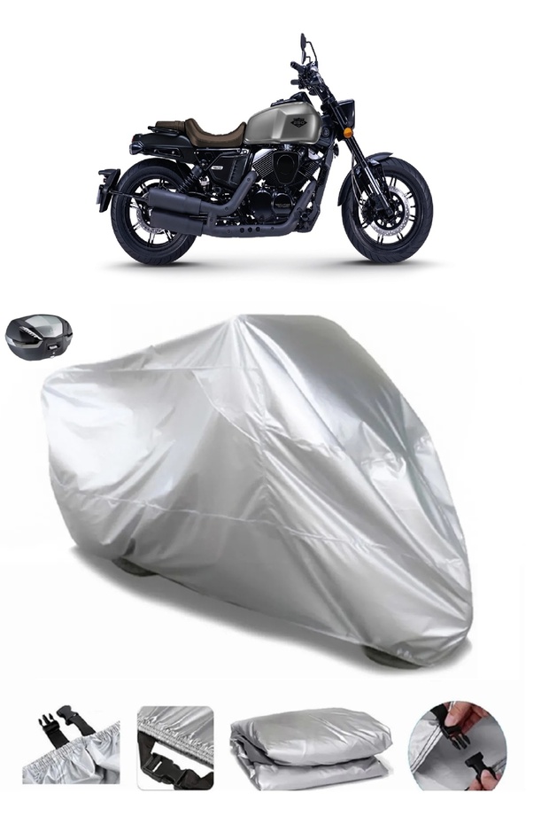 Rks Cafe 152 Ultra Thick Waterproof Motorcycle Tarpaulin Rear Bag Compatible
