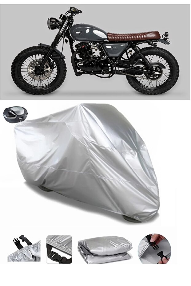 Mutt Gt Sr 125 Ultra Thick Waterproof Motorcycle Tarpaulin Rear Bag Compatible