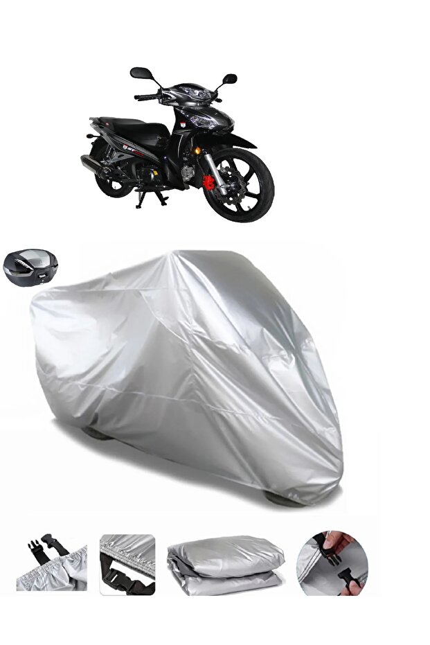 Stmax Bravo 50 Ultra Thick Waterproof Motorcycle Tarpaulin Rear Bag Compatible