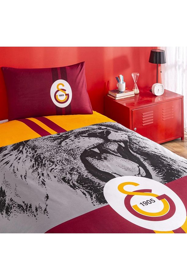 Taç Lisanslı Galatasaray Şampiyon Aslan Tek Kişilik Nevresim Takımı - 2