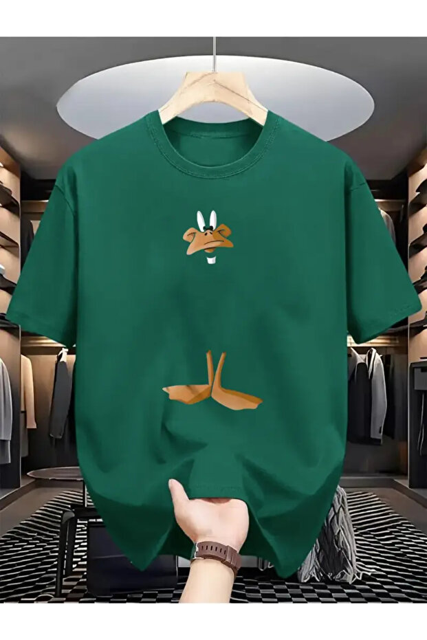 تي شيرت مطبوع كبير الحجم للجنسين