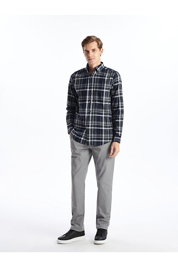 LCWAIKIKI Classic  Regular Fit Uzun Kollu Ekose Erkek Gömlek - 2