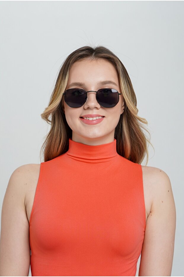 نظارات شمسية بإطار معدني سداسي - 2