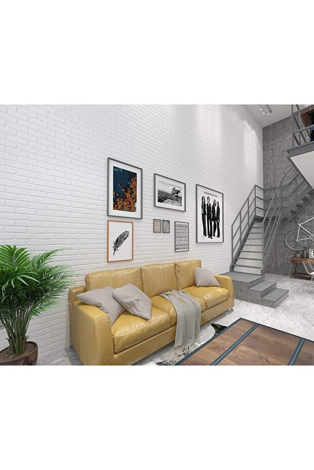 N / B PE Foam 3D Self-Adhesive Waterproof Brick Pattern Wall Sticker (77x70cm, 4 Piece)