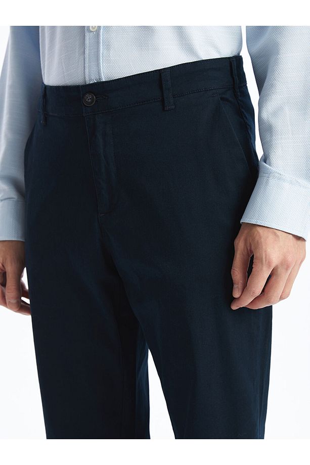 Regular Kalıp Pamuklu Esnek Gabardin Kumaş Erkek Pantolon - 4