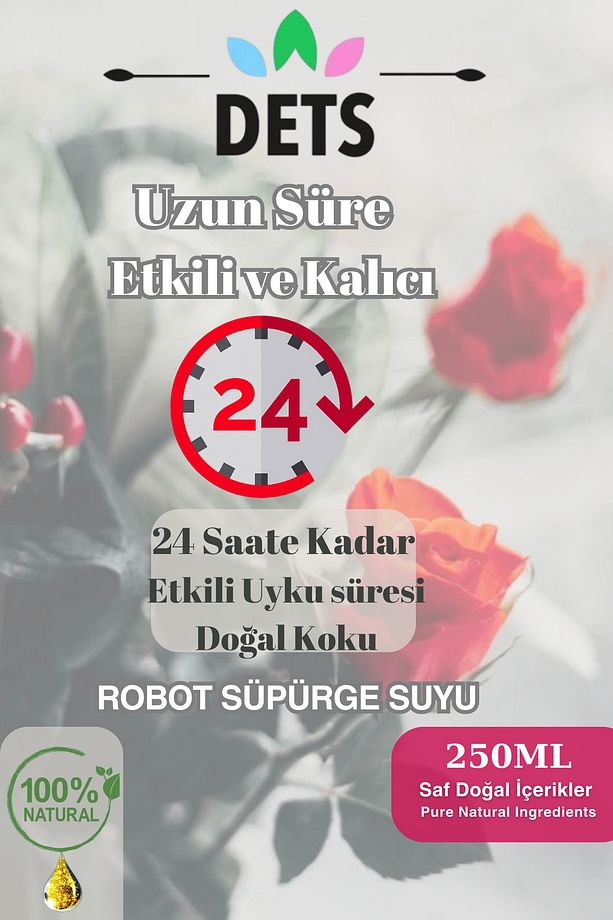 Gül Kokulu Akıllı Robot Süpürge Suyu – Mop ve Yüzey Temizleyici 250ml | Ferah ve Romantik Temizlik - 2