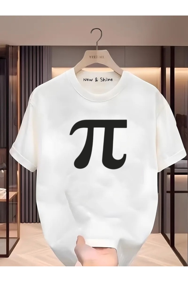 Pi Number Printed Oversize T-Shirt
