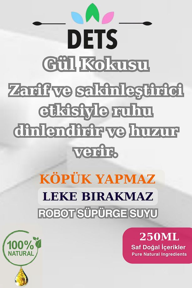 Gül Kokulu Akıllı Robot Süpürge Suyu – Mop ve Yüzey Temizleyici 250ml | Ferah ve Romantik Temizlik - 3