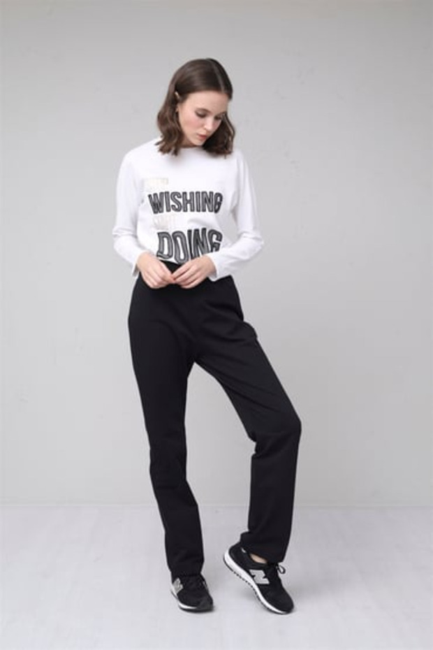 DÜZ PAÇA EŞOFMAN PANTOLON - 1