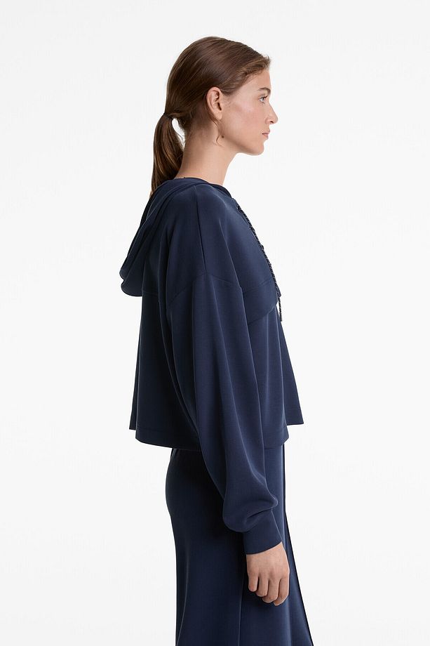 Modal içeren çapraz bağcıklı Soft Touch sweatshirt - 6
