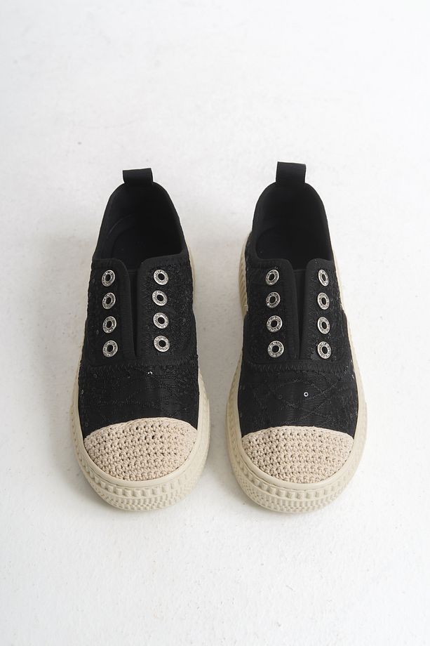 Kadın Yüksek Taban File Dantel Detaylı Loafer Günlük Ayakkabı Daisy - 7
