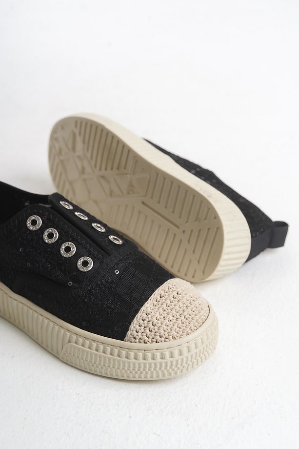 Kadın Yüksek Taban File Dantel Detaylı Loafer Günlük Ayakkabı Daisy - 5