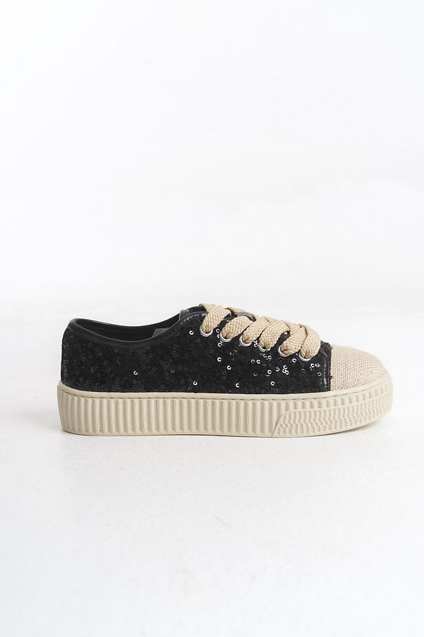 Kadın Yüksek Taban Bağcıklı Günlük Loafer Ayakkabı Eden - 3