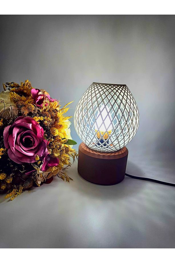 Modern Dekoratif Masa Lambası Gece Lambası - Lotus - 3
