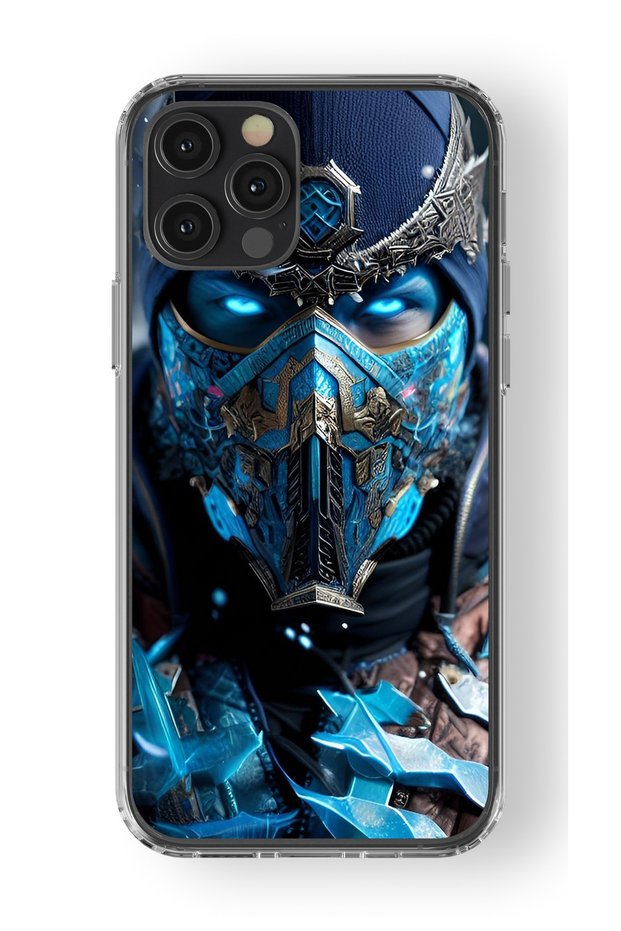 iPhone 16 Pro Max Compatible Mortal Kombat Sub Zero Design Printed Transparent Case