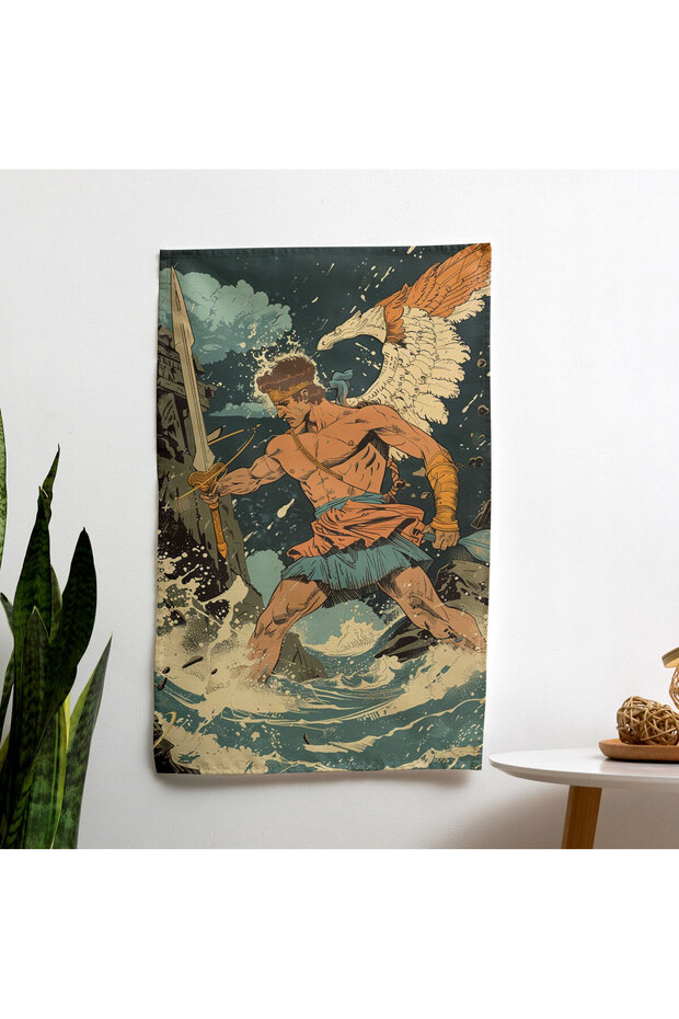 مفرش حائط كلاسيكي من فن البوب - قماش مفعم بالحيوية لغرفة النوم وغرفة المعيشة وديكور المهجع