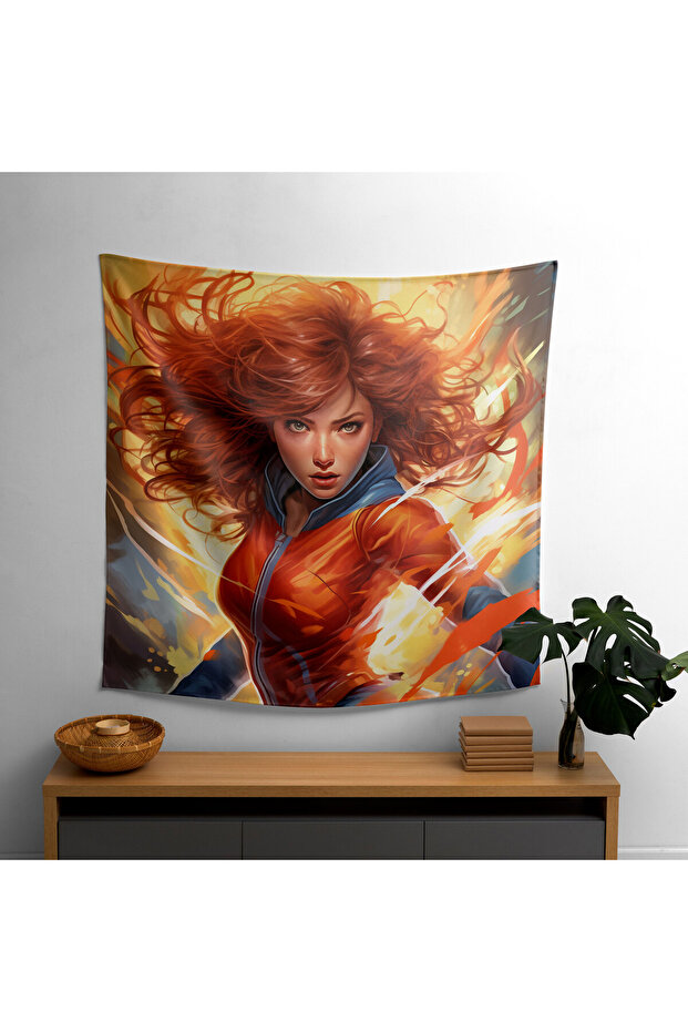 Comic Book Style Superhero Wall Covering - Ranforce Fabric, Vibrant Colors, Sublimation